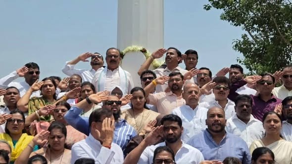45-Metre-Tall Tricolour Flagpole Inaugurated at Samvidhan Chowk, Wanwadi